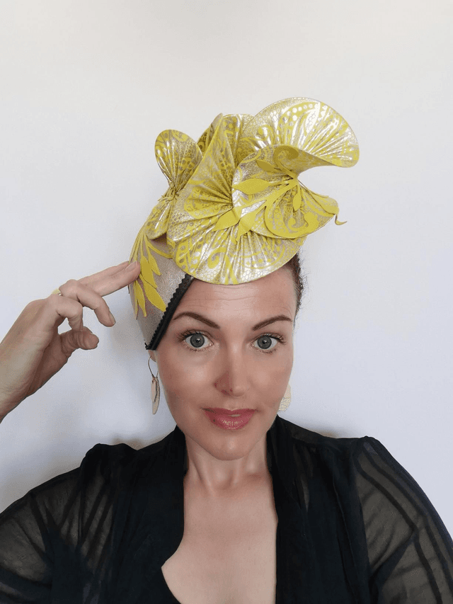 White Gold &amp; Lemon Headpiece